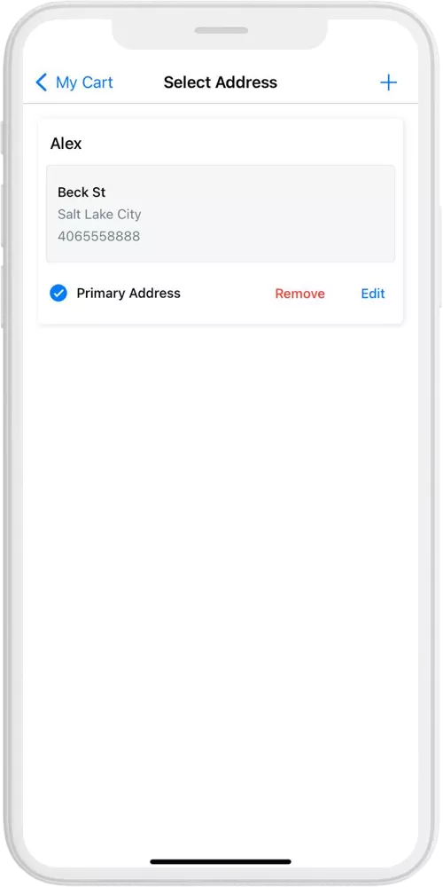 amazon select address ios