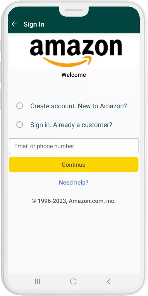 amazon sign in