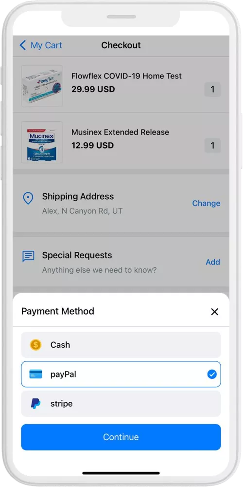 Capsule checkout ios