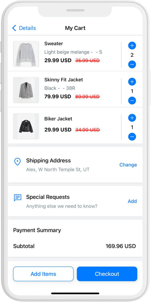 H&M my cart ios