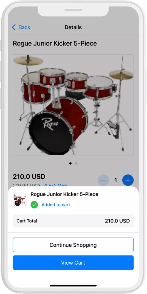 music store cart ios