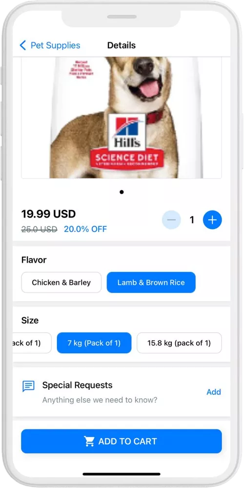 Shopping App details ios