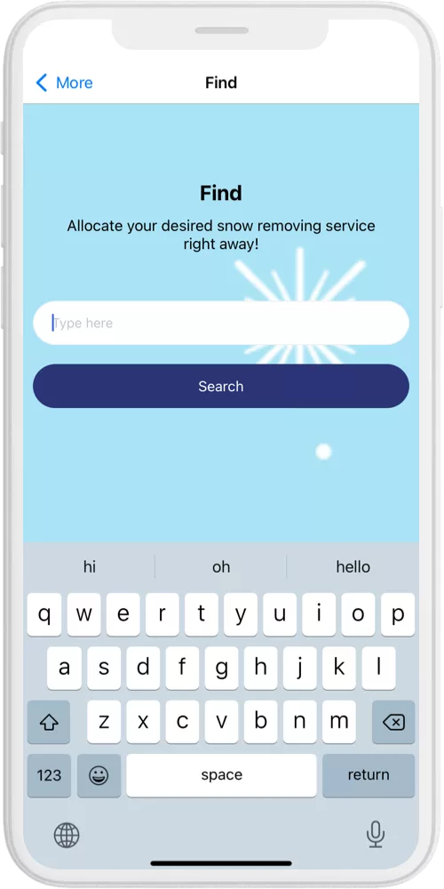 snow removal app search ios